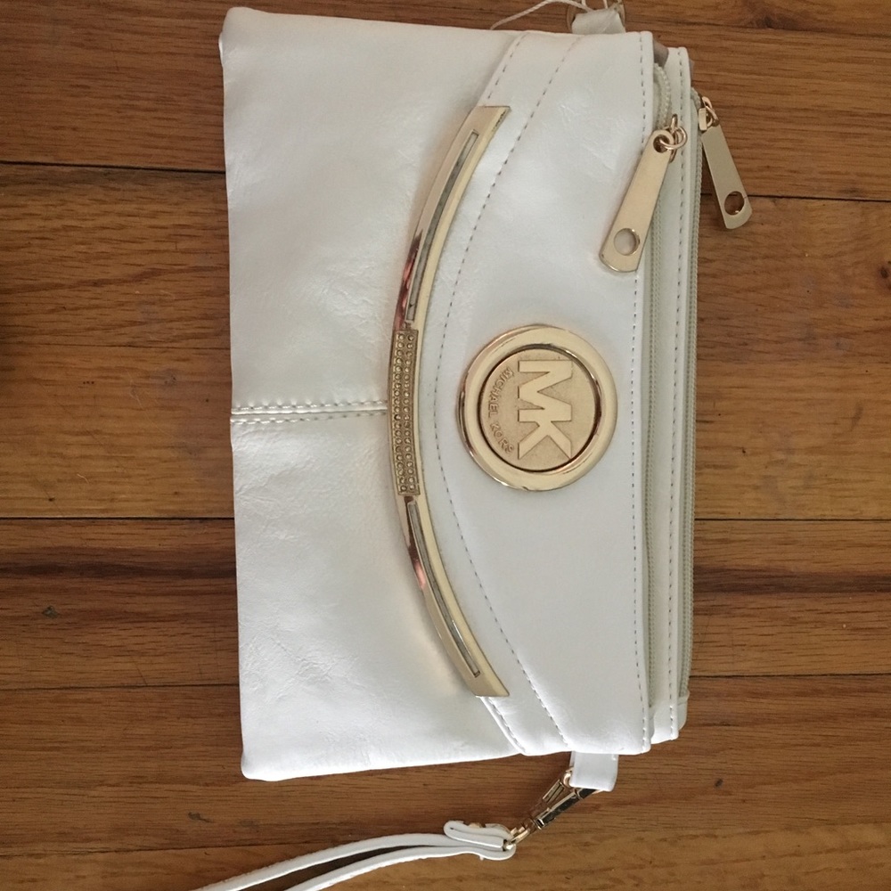Michael Kors White/Gold Purse
